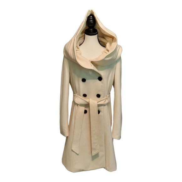 elevenses Jackets & Blazers - Elevenses Anthropologie Runway Lapel Overcoat Winter Coat Ivory Size 6